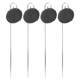 Other Garden Supplies 4Pcs Slate Plant Labels Hanging Tags Stainless Steel Metal Rods Boards