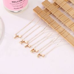 Fashion Tiny Heart Dainty Initial Necklace Gold Sier Color Letter Name Choker Necklaces for Women Pendant Jewelry Gift 2024