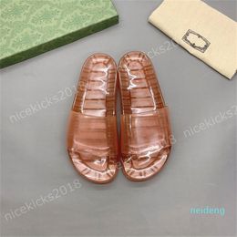 Mens Womens Slipper Laser Summer Sandals Beach Slides Popular Slippers Ladies Sandali Bathroom Candy Colour Jelly Shoes Classic f859