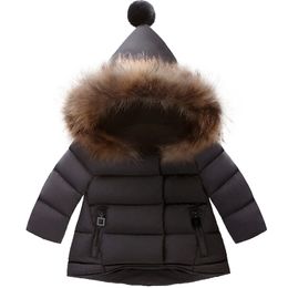 Girls' Plush jacket cotton hood coat autumn and winter baby long sleeve thickened Hooded Coat 211027