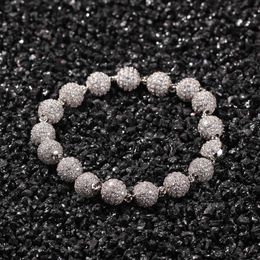 Hip hop handpiece personality micro inlaid zircon ball star bracelet for men and women,fashion couple ballpoint chains jewellerys