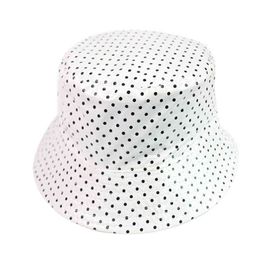 New Black White Polka Dot Print Fisherman Caps Bucket Hats Women Ladies G220311