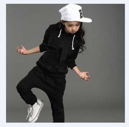 Autumn Hooded Sweater Clothing Sets Two-piece Boys And Girls Long-sleeved Letter Spring Casual Sportswear Suit Arma2t-8t