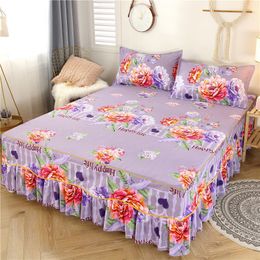 Printed Bed Skirt Bed Cover Student Dormitory Non-Slip Sheet Cover Bedroom Bed Skirt Bedding ( Not Including Pillowcase ) F0033 210420