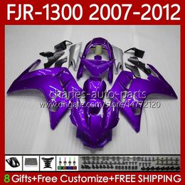 OEM Bodywork For YAMAHA FJR-1300 FJR 1300 A CC FJR1300A 01-12 Moto Bodys 108No.11 FJR1300 07 08 09 10 11 12 FJR-1300A 2007 2008 2009 2010 2011 2012 ALL Purple Fairing Kit