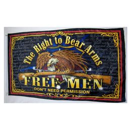 The Right To Be Arms Don't Need Permission 3x5ft Flags 100D Polyester Banners Indoor Outdoor Vivid Colour High Quality With Two Brass Grommets