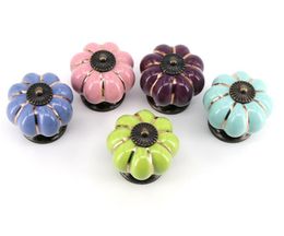 4*4*4 Cm Kitchen Cabinets Knobs Bedroom Cupboard Drawers 7 Colours Ceramic Door Pull