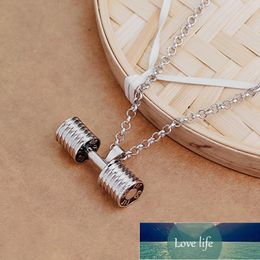 1 Pcs New Gym Dumbbell Pendant Necklace Bodybuilding Necklace Men And Women Sports Barbell Dumbbell Gift Holiday Gift Factory price expert design Quality Latest