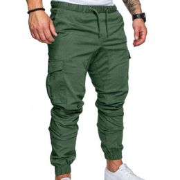 Sweatpants Streetwear Trousers Men's Pants Waist Drawstring Ankle Tied Skinny Cargo Pants Men Casual Solid Color Pants H1122283r