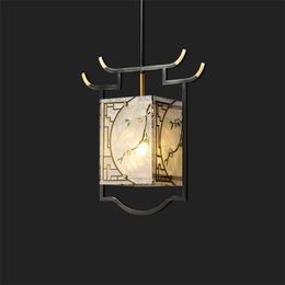 Pendant Lamps Chinese Style Luxury Glass Dining Room Bar Counter Study Bedroom Art Decoration Living Lights Fixture