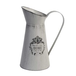 1Pc Creative Shabby Rustic Style Chic Iron Metal Pitcher Flower Vase Can Jug Portable For Wedding Party Decoration Home 210409