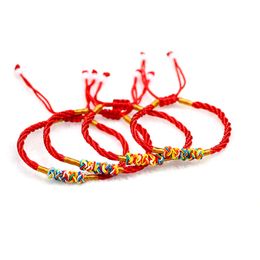 DIY Handmade Red Rope Braided Charm Bracelets For Women Men Lover Couple Lucky Wedding Birthday Fashion Jewelry