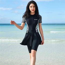 Conservative Swimwear Women Short Sleeve Swimsuit Plus Size Bathing Suits Muslim Swimming Suit Boerkini 210702