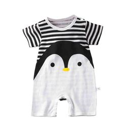 Newborn 3M 6M 1 2 Years Old Baby Romper Kids Summer Short Sleeve Clothes for Boy and Girl Unisex Cartoon Jumpsuit Cute Costume G220223