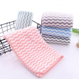 The latest 75X35CM size towel, water ripple edging style choice, thick and absorbent soft facial wash towels