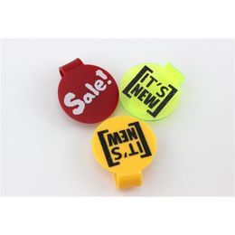 6pcs Acrylic POP Sign Clips Sale Printed, club cosmetics nail salon shoes boots clip label price tag holder plastic snap display