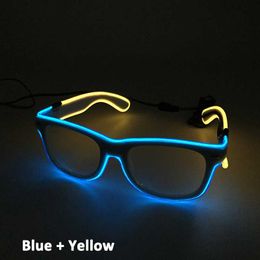 Sonnenbrille Mode leuchtende LED-Gläser glühende Partei liefert, blinkt El-Draht für Halloween-Weihnachten