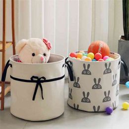 Foldable Laundry Storage Basket Clothes Bag Dirty Kids Toys Organiser Home Sundries Barrel 210423