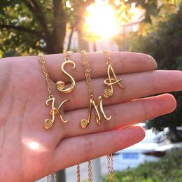 Designer Necklace Luxury Jewellery Twisted Letter for Women Men Stainless Steel Gold Chain Initial 2021 Costume Jewerly Choker Christmas Gift