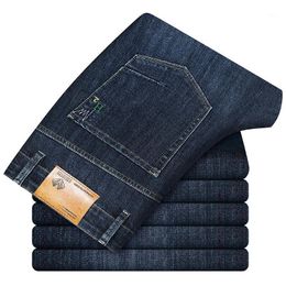 Men's Jeans 2021 Autumn Fashion Business Cotton Stretch High Quality Casual Simplicity Regular Fit Denim Pants Male Brand