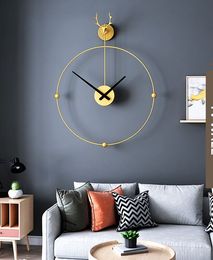 Iron Wall Clock Home Decoration Office Large Clocks Modern Design Mounted Mute Watch European decorative Hanging Watches