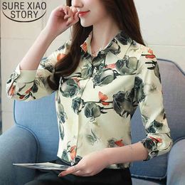 Blusas Womens And Blouses Long Sleeve Square Collar Printing Button Clothing Beach Ladies Tops For Women 5308 50 210415