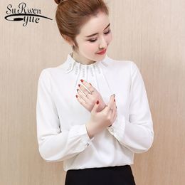 Women chiffon blouse and top spring style fashion Lady shirts long sleeve stand collar office women 2685 50 210521