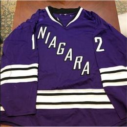 Customize Vintage Niagara Univ. Road #12 Alfieri Gemini Hockey Jersey Embroidery Stitched or custom any name or number retro Jersey