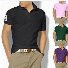 Mens Designer Polos T-shirt Brand Big small horse Crocodile Embroidery clothing men fabric letter polo t-shirts collar casual shirt tee tops c3