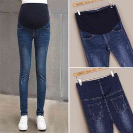 Mom Denim Overall Hosen Grossesse Frauen Jeans Schwangere Bleistift Prop Hosen Kleidung für Mutterschaft Kleidung plus Größe Embarazada 210721