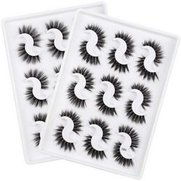 9 Pairs Eyelash Packaging Imitation Mink Eyelashes 3D Natural Fibre Lashes Tapared Crisscross Thick Winged Makeup Eye Lash