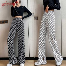 Korean Style High Waist Streetwear Wide Leg Pants 2021 Summer Women Trousers Fashion Casual Harajuku Female Long Pants For Girl Q0801