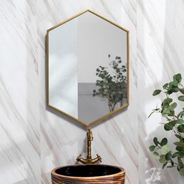 Mirrors Mirror Frame Gold Geometric Full Lengh Nordic Big Wall Vanity Bedroom Body Aesthetic Metal Iron Wanddeko Home Decor ZJ50