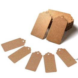 Wholesale Party Decoration Blank price tag Kraft paper Gift DIY brown TAGGING RRD