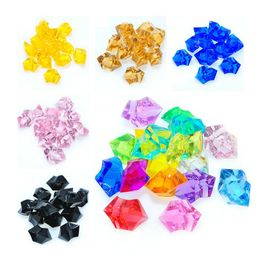 Pet Supplies Decorations 25mm acrylic gravel Colorful crystal gemstone plastic artificial imitation loose beads