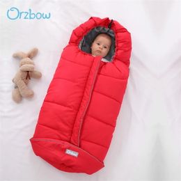 Orzbow Universal Baby Stroller Footmuff Winter Baby Sleeping Bags born Envelope in Home Warm Infant Sleepsacks for Pushchair 211025