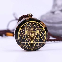 Seed of life Ancient Orgon Energy Crystal Pendant Chakra Symbol Orgonite Transport Necklace Natural Stone Reiki Healing X0707