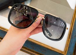 Black Gold Frame Square Sunglasses 2030 Grey Lens Sunnies gafas de sol Men Fashion Designer Sunglasses Shades wth Box