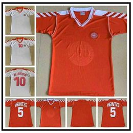 -Rétro Danemark Soccer Jerseys 1992 1998 Danemark Accueil Heinze B.Laudup M.Laudrup 92 98 Chemise de football