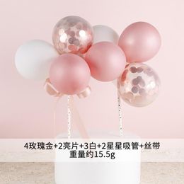 Other Festive & Party Supplies 1set Creative 10pcs 5inch Balloon Cake Topper Set Birthday Decoration Toppers Baby Shower Wedding Decor