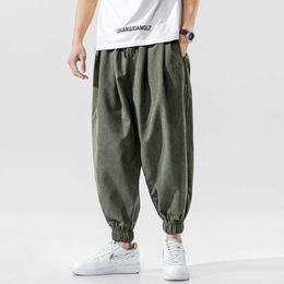 2020 Autumn Men Harem Pants Ankle-Length Loose Hip Hop Streetwear Mens Joggers Pants Casual Men Trousers 4XL 5XL Dropshipping X0723