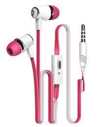 In-Ear-flache Draht-Ohrhörer JM21 Bass-Ohrhörer-Stereo-Kopfhörer mit Mikrofon-Geräuschknopfkopfhörer für Samsung iPhone Xiaomi
