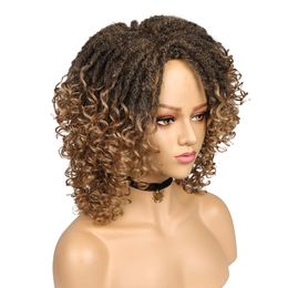 Synthetic Dreadlock Wigs for Black Women Faux Locs Synthetic Hair Curly Ends Crochet Braiding Soft Hair Dreadlock Wigfactory direct