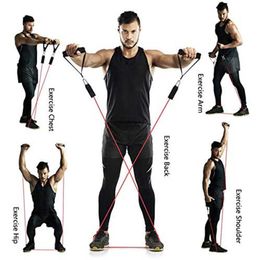 Men's Fitness Training Resistance Bands Set Pectoral Muscle Exercise Rally Yoga Pilates Indoor Fitness Equipment H1026