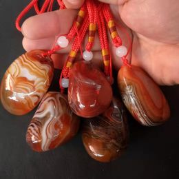 Factory Wholesale Sardonyx Agate Rough Stone Pendant Hand Pieces Pictographic Play Pendant Wholesale