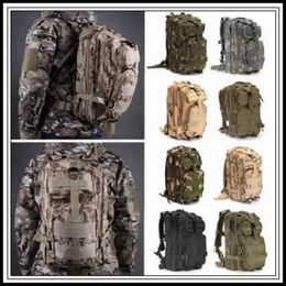 Stock 12 Colors 30L Hiking Camping Bag Military Tactical Trekking Rucksack Backpack Camouflage Molle Rucksacks Attack Outdoor Bags Xu