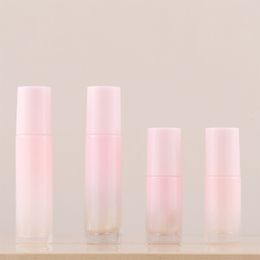 Wholesale rosa 5ml 10 ml botellas de rodillo cosmético con bola de cristal y tapa de plástico 600pcs lot