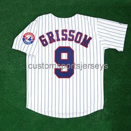 Men Women Youth Embroidery Marquis Grissom Mont Expos Home w/ Team Patch White Jersey All Sizes