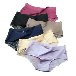 5 Pcs / Lot Arrival Sexy Lace Underwear Nylon Seamless Panties M L XL XXL 836 210730