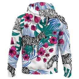 zebra print hoodies UK - Men's Hoodies & Sweatshirts Abstract Animal Zebra Print Men Zipper Men Women Unisex Oversized Streetwear Fashion Tops Clothin275h